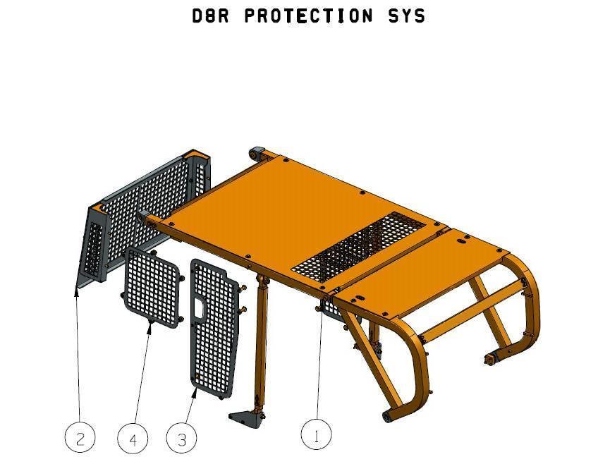 CAT Sweeps and Screens for D8R Autres équipements pour tracteur