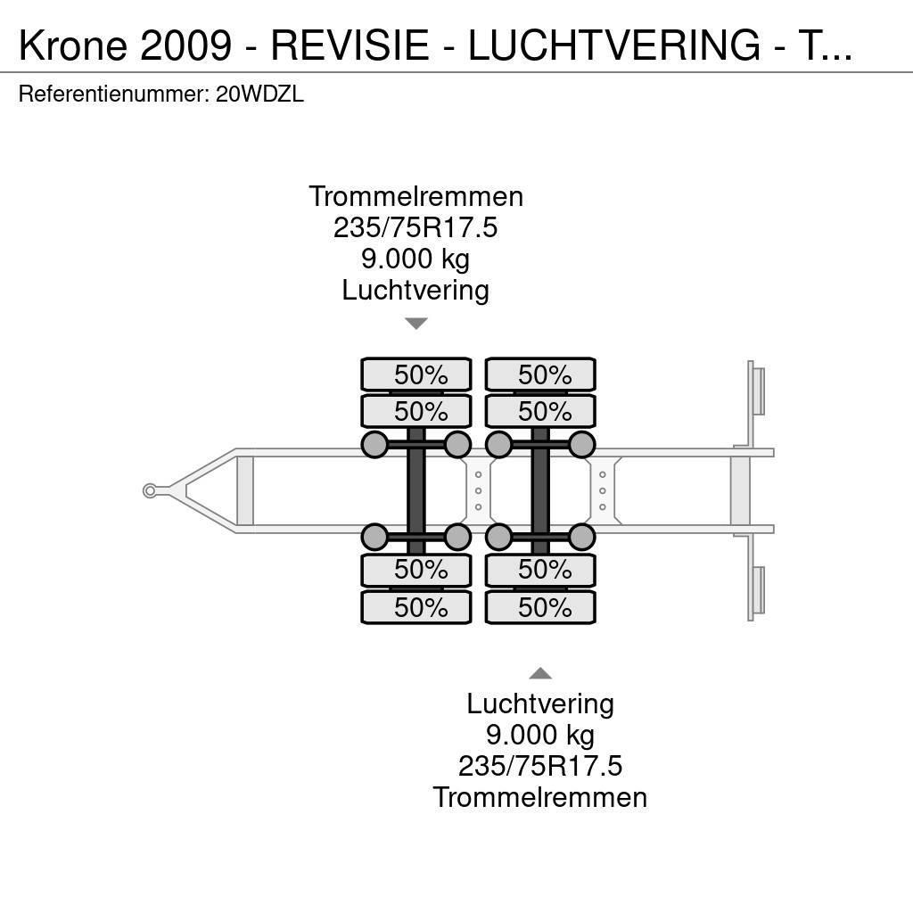 Krone 2009 - REVISIE - LUCHTVERING - TROMMELREM Remorque porte engin
