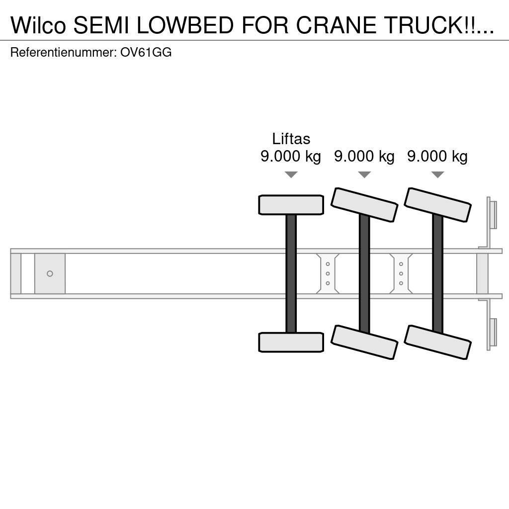 Wilco SEMI LOWBED FOR CRANE TRUCK!!2x steering axle Semi remorque surbaissée