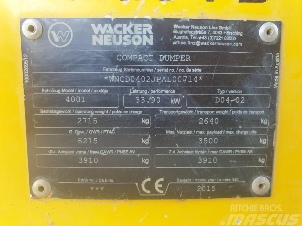 Wacker Neuson 4001s Tombereau articulé