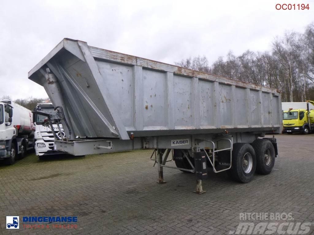 Robuste Kaiser Tipper trailer steel 24 m3 + tarpaulin Benne semi remorque