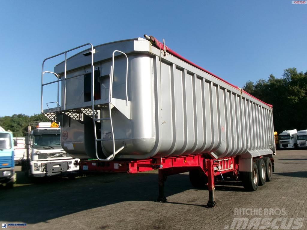 Montracon Tipper trailer alu 50.5 m3 + tarpaulin Benne semi remorque