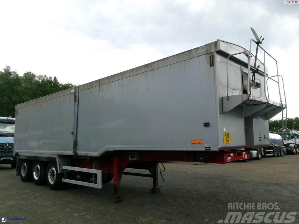 Wilcox Tipper trailer alu 52 m3 + tarpaulin Benne semi remorque