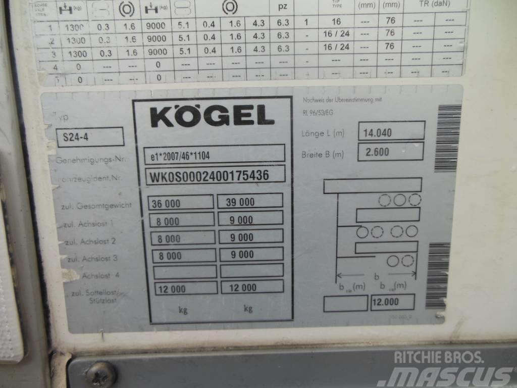 Kögel SVT 24, Dvoupatro, Carrier Vector 1550 Semi remorque frigorifique