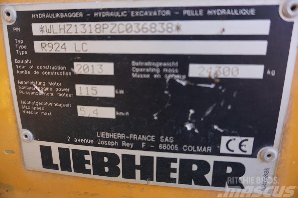 Liebherr R 924 LC Pelle sur chenilles