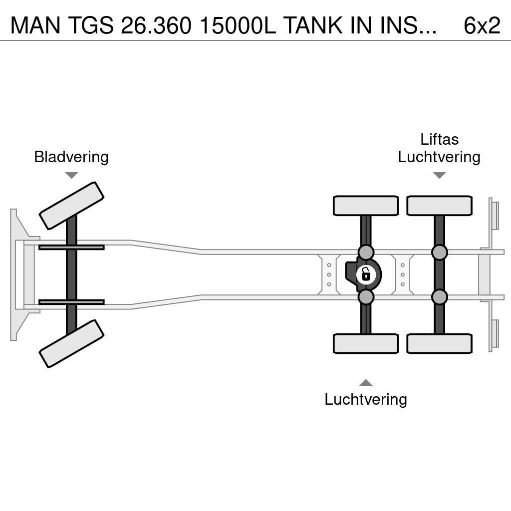 MAN TGS 26.360 15000L TANK IN INSULATED STAINLESS STEE Motrici cisterna