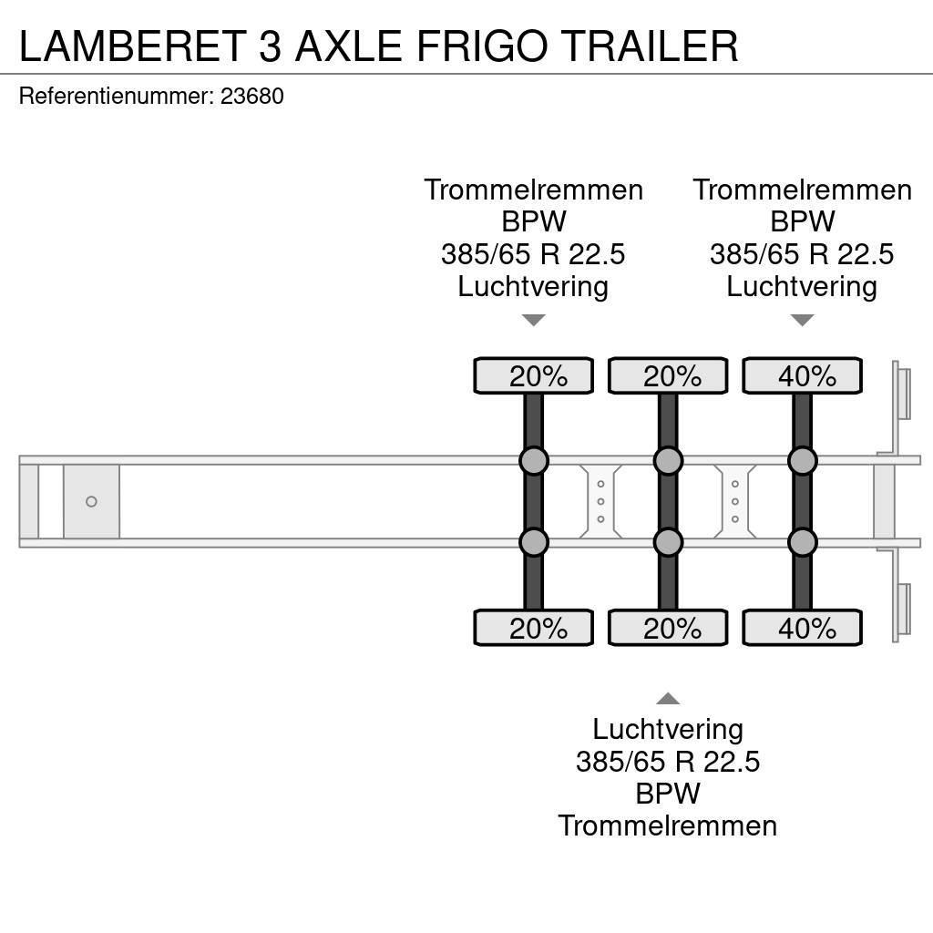 Lamberet 3 AXLE FRIGO TRAILER Semi remorque frigorifique