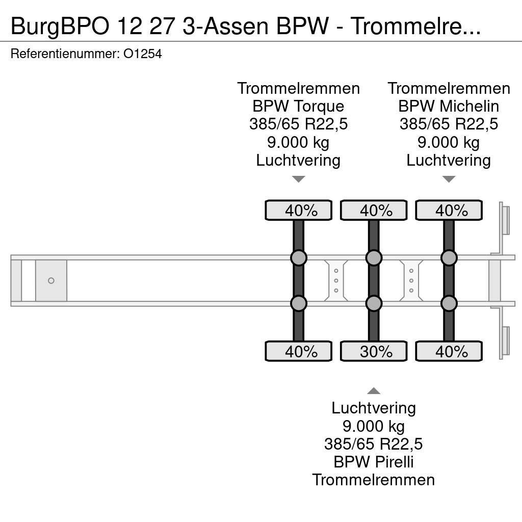 Burg BPO 12 27 3-Assen BPW - Trommelremmen - ADR 20-30F Semi remorque porte container