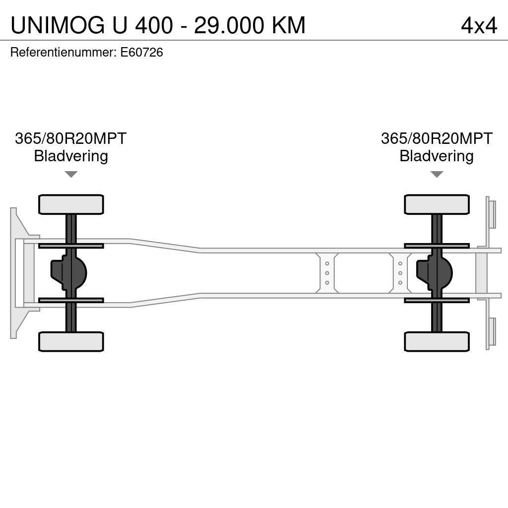Unimog U 400 - 29.000 KM Camion benne