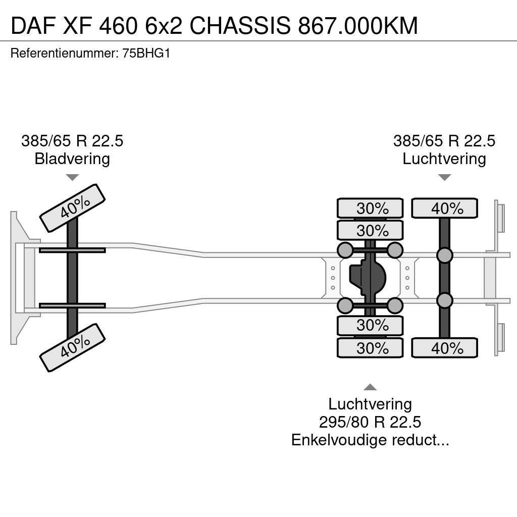 DAF XF 460 6x2 CHASSIS 867.000KM Châssis cabine
