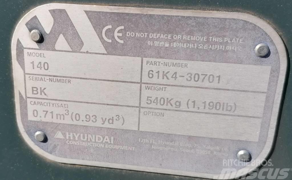 Hyundai 0.7m3_HX140 Godet