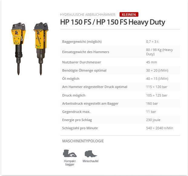 Indeco HP 150 FS Heavy Duty Marteau hydraulique