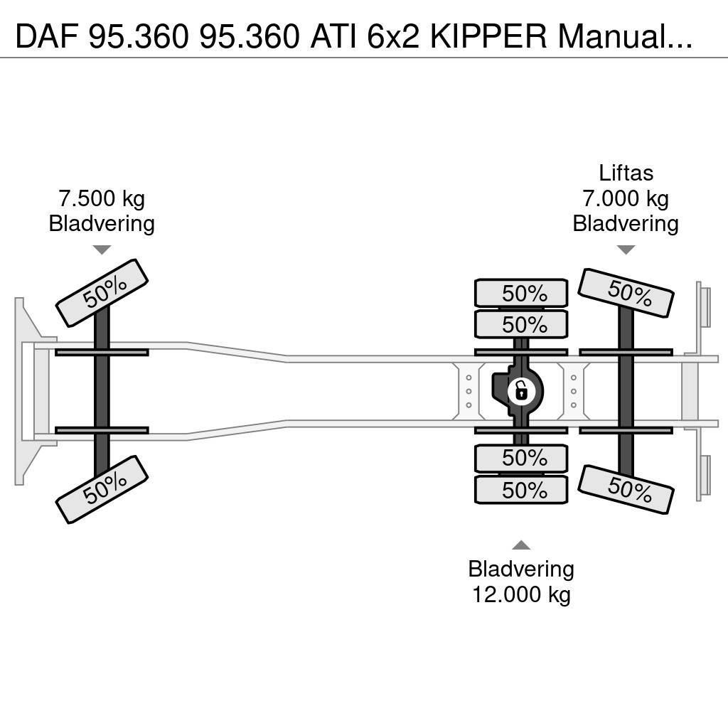 DAF 95.360 95.360 ATI 6x2 KIPPER Manualgetriebe Camion benne