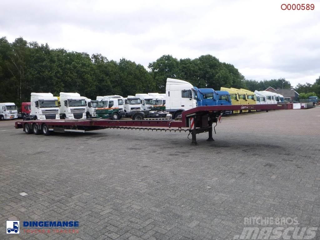Nooteboom 3-axle semi-lowbed trailer extendable 14.5 m + ram Semi remorque plateau ridelle