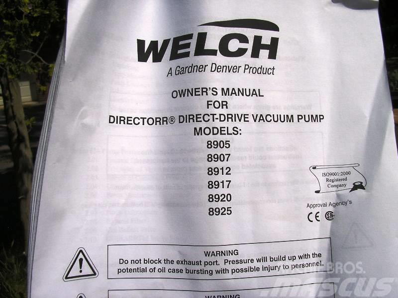  Welch Vacuum Technology 8905 Équipement de filtration
