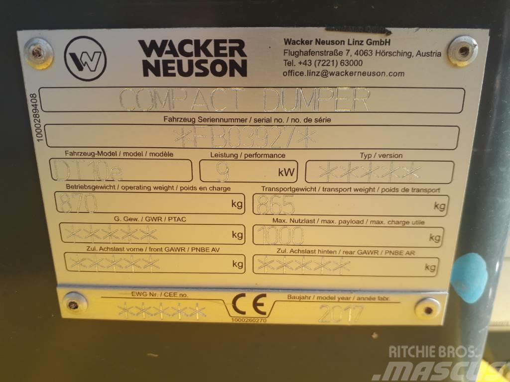 Wacker Neuson DT10e Tombereau sur chenilles