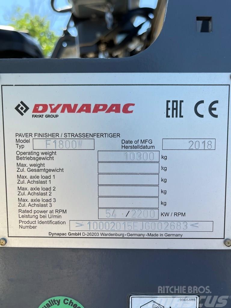 Dynapac F 1800 W Finisseur