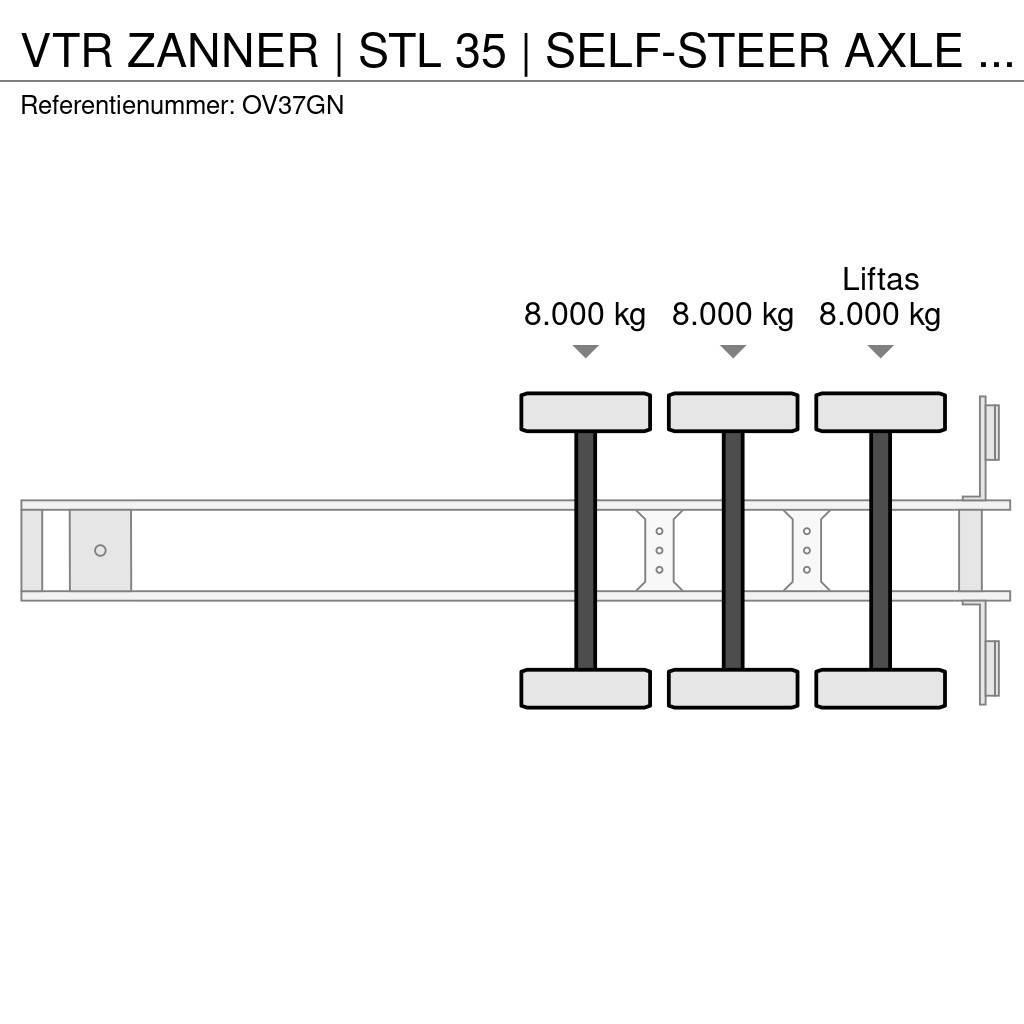  VTR ZANNER | STL 35 | SELF-STEER AXLE | RAMPS | GA Semi remorque porte engin