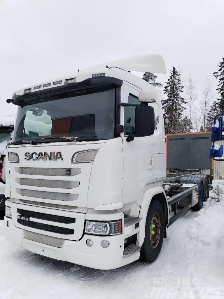 Scania G 490 konttilaite Camion porte container