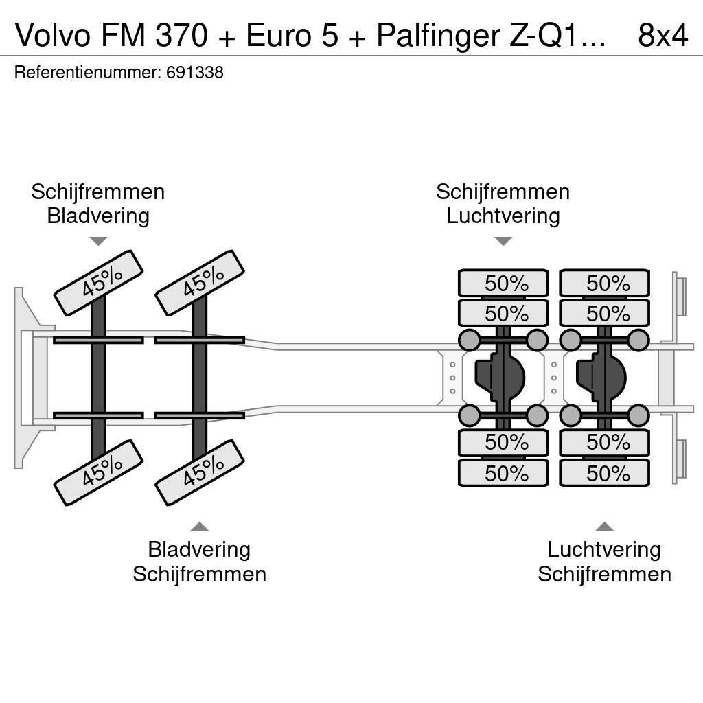 Volvo FM 370 + Euro 5 + Palfinger Z-Q170 Crane + 30ton N Grues tout terrain