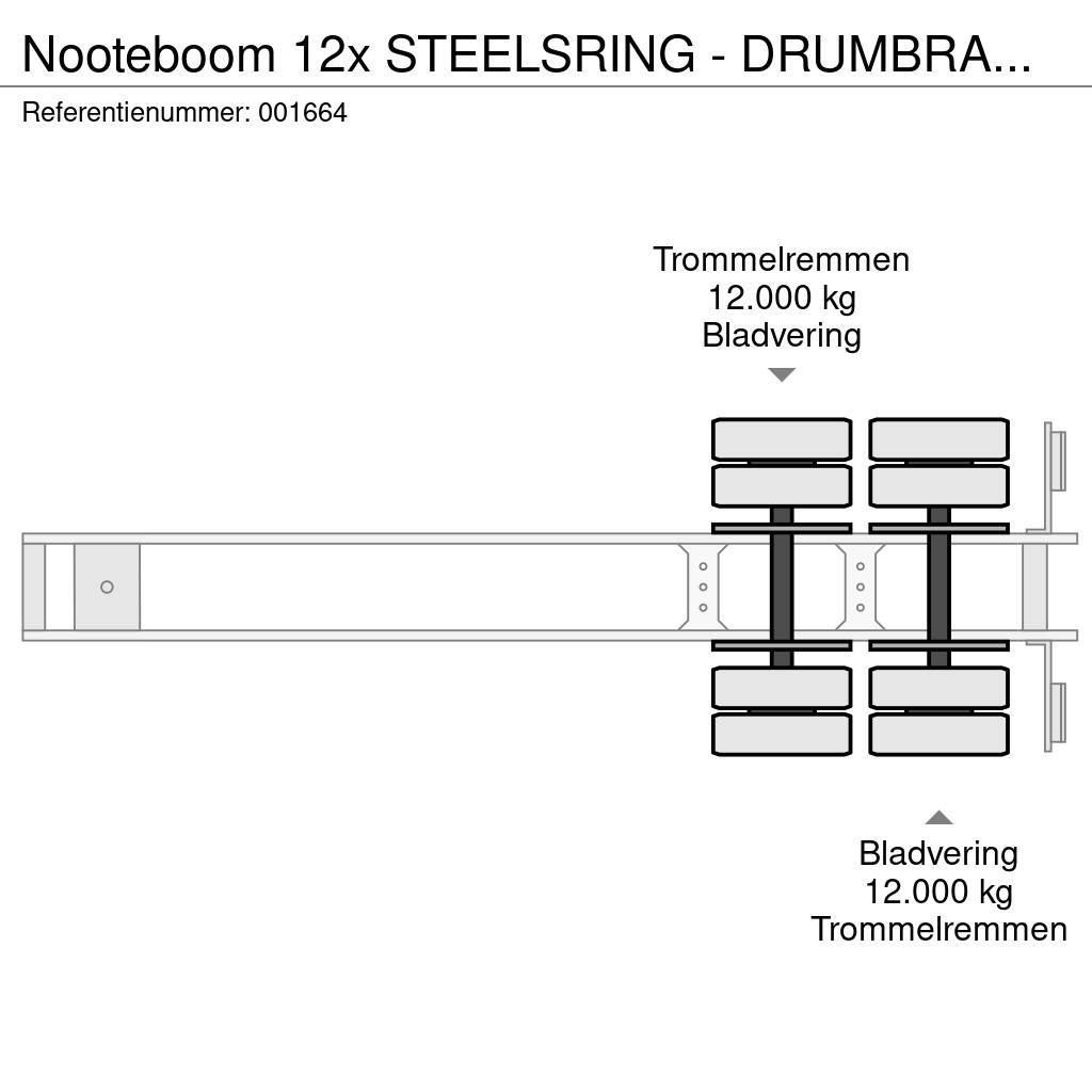 Nooteboom 12x STEELSRING - DRUMBRAKES - DOUBLE TIRES Semi remorque grumière