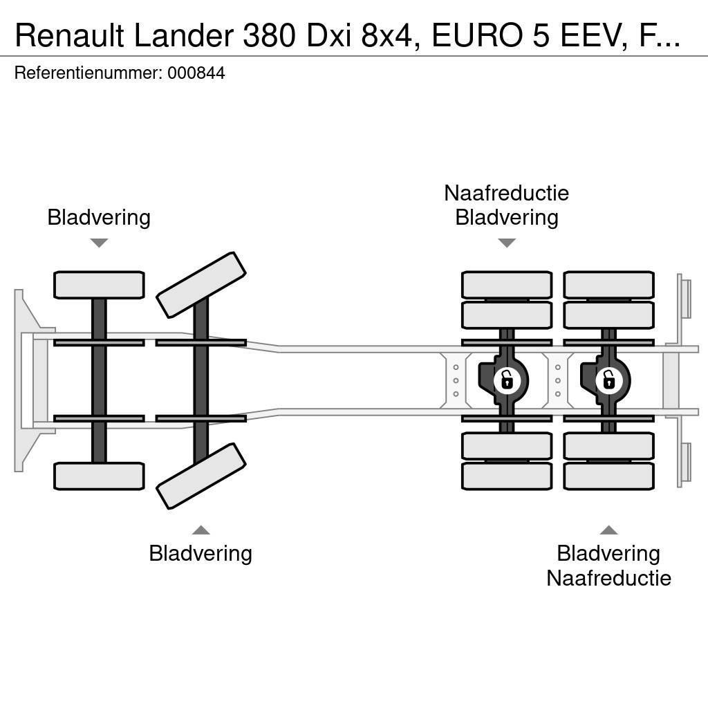 Renault Lander 380 Dxi 8x4, EURO 5 EEV, Fassi, Remote, Ste Camion plateau
