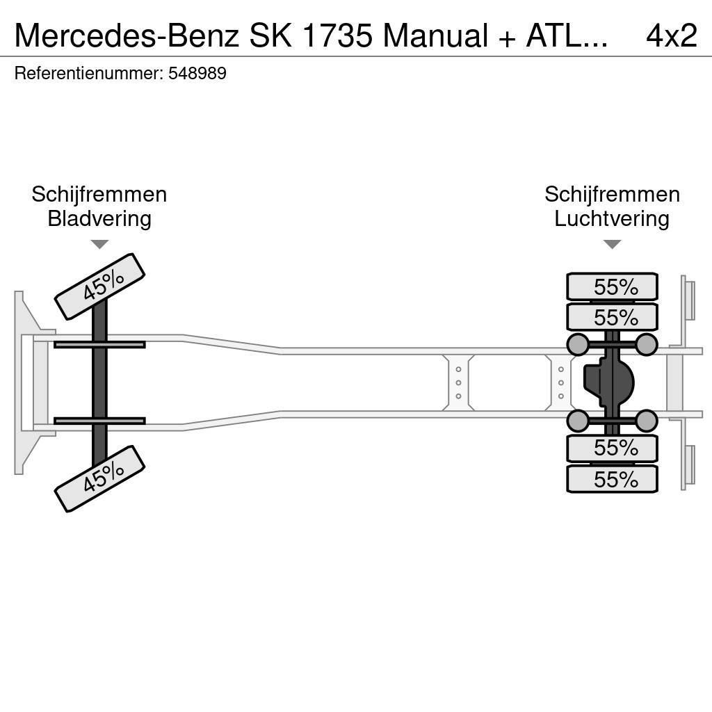 Mercedes-Benz SK 1735 Manual + ATLAS Crane + low KM + Euro 2 man Grues tout terrain