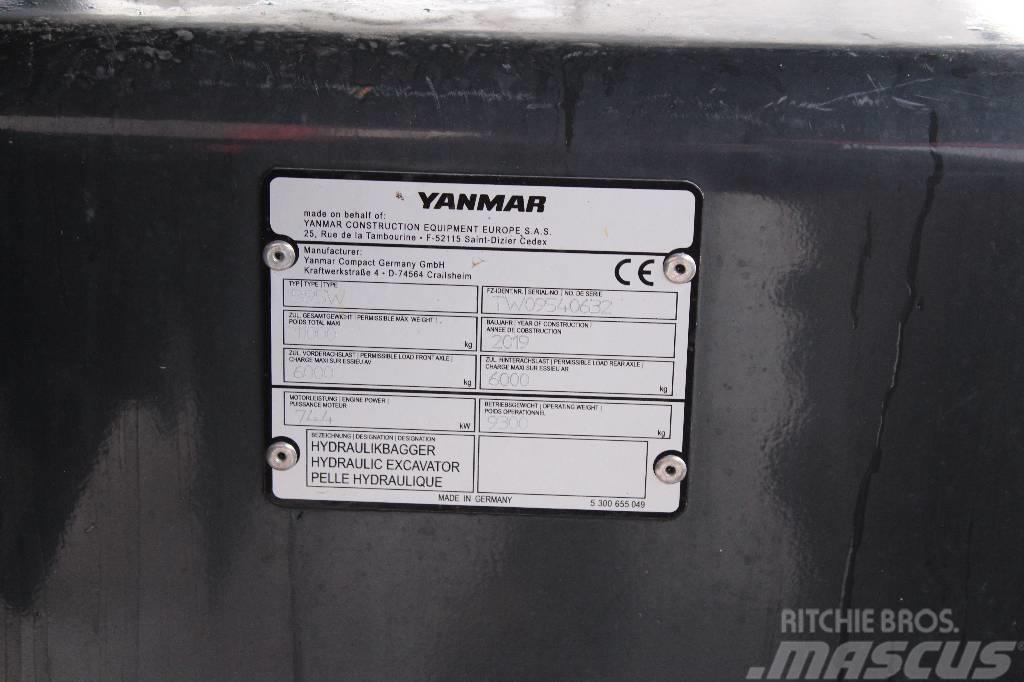 Yanmar B 95 W / Engcon EC-Oil, Rasvari, Lämmitin, ym! Pelle sur pneus
