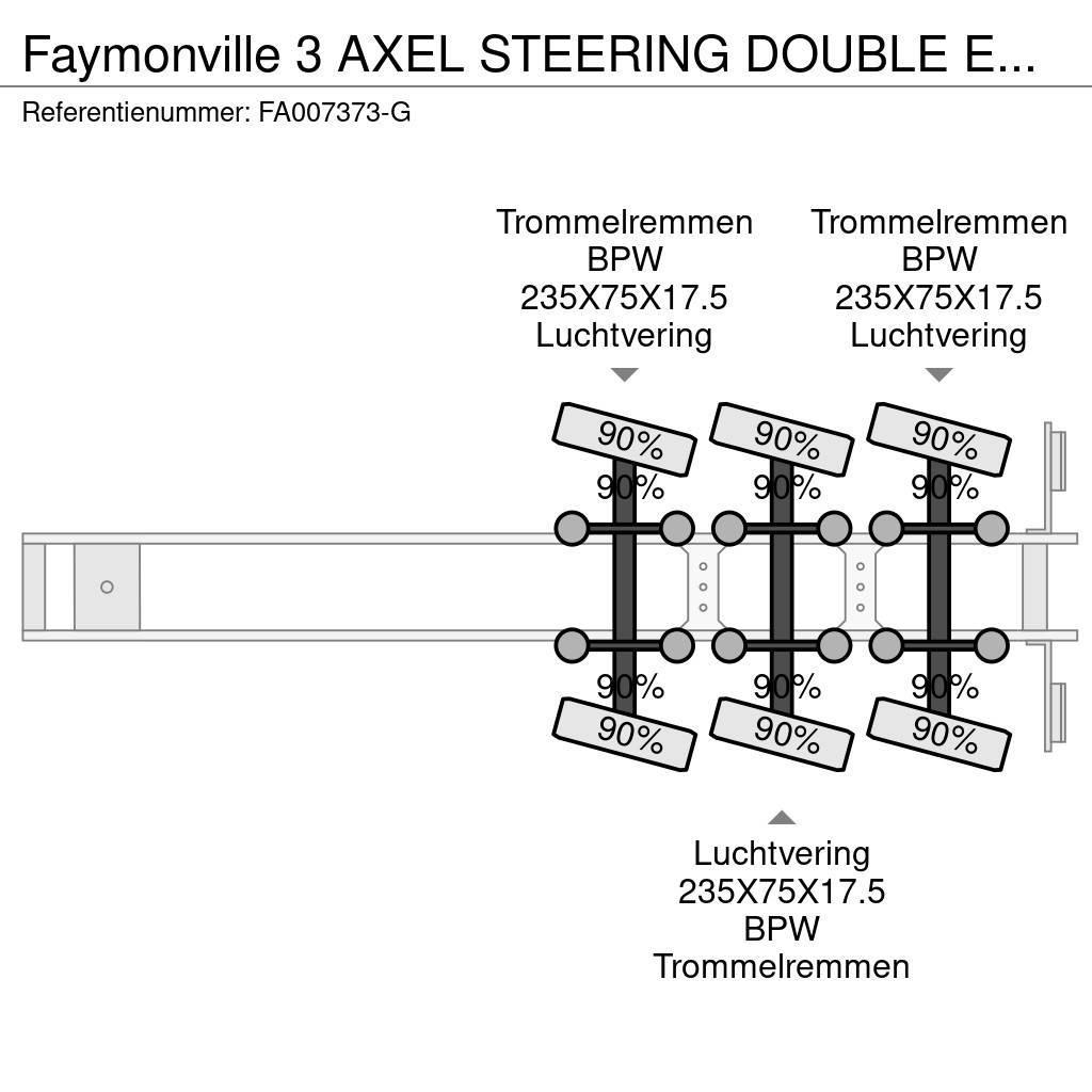 Faymonville 3 AXEL STEERING DOUBLE EXTENDABLE BED 9,4+6,9+6,6 Semi remorque surbaissée