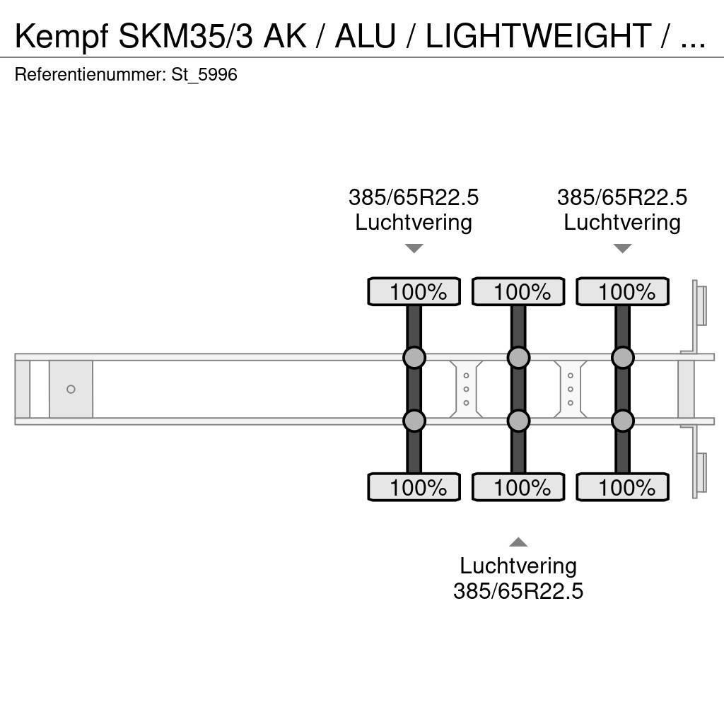 Kempf SKM35/3 AK / ALU / LIGHTWEIGHT / 29M3 / LIFT AXLE Benne semi remorque