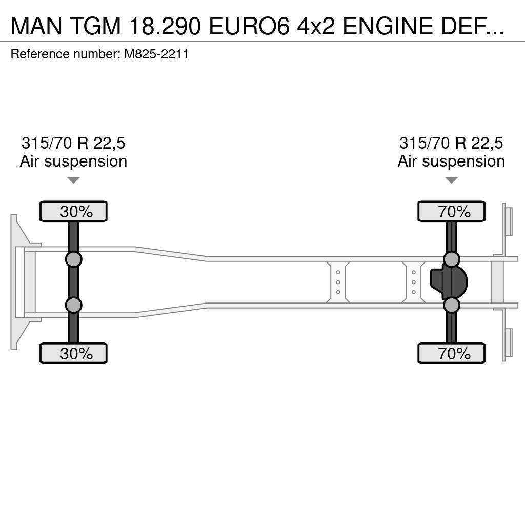 MAN TGM 18.290 EURO6 4x2 ENGINE DEFECT!!! Camion frigorifique