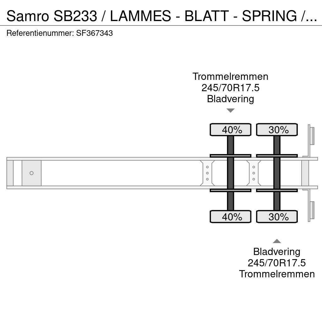 Samro SB233 / LAMMES - BLATT - SPRING / 8 WIELEN Semi remorque surbaissée