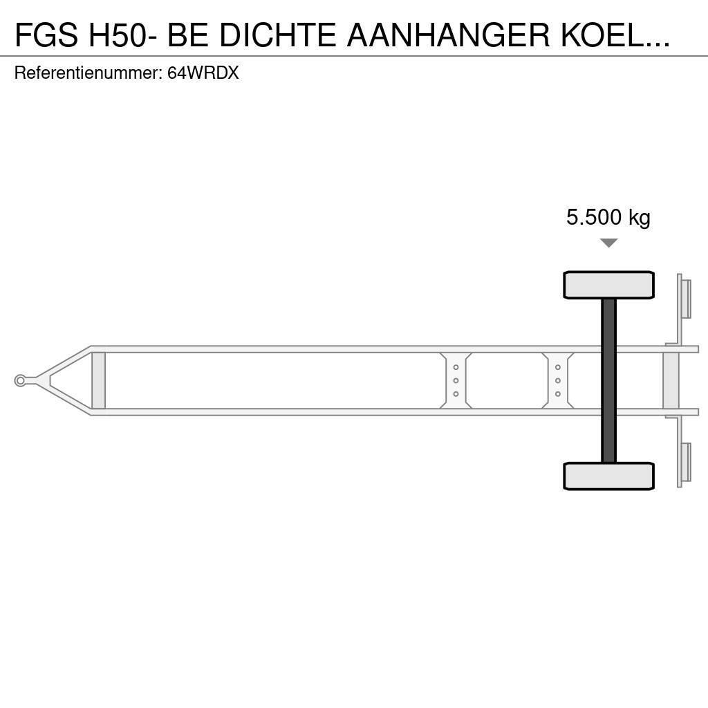  fgs H50- BE DICHTE AANHANGER KOELTRAILER APK VRIJ Remorque frigorifique