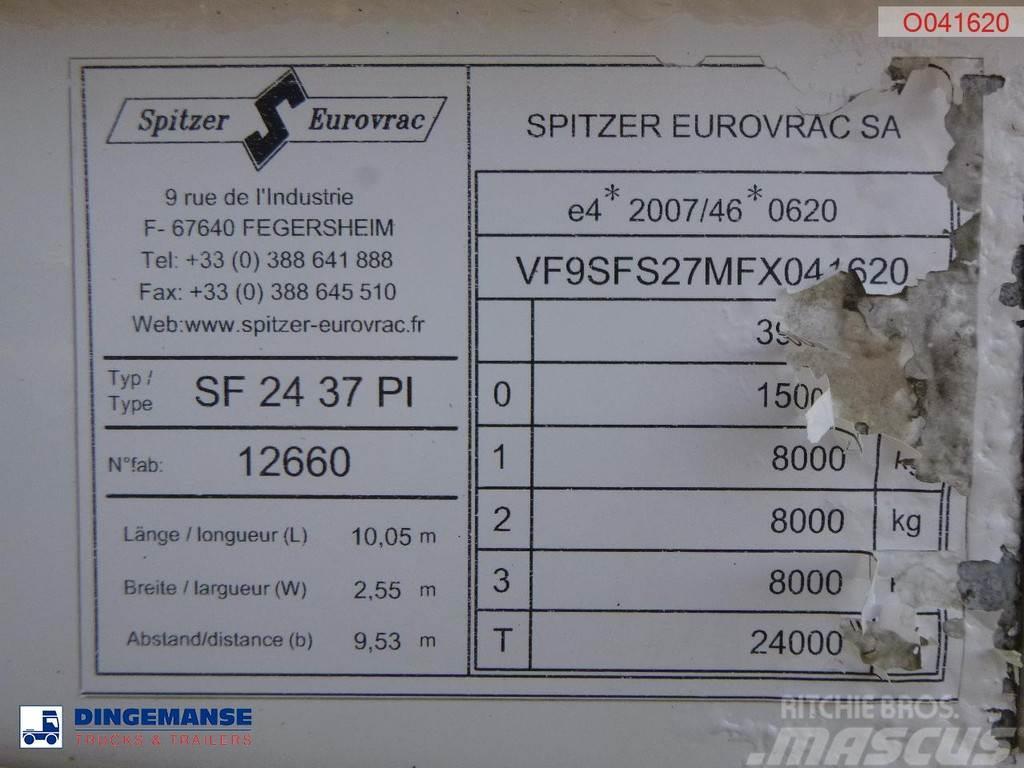 Spitzer Powder tank alu 37 m3 Semi remorque citerne
