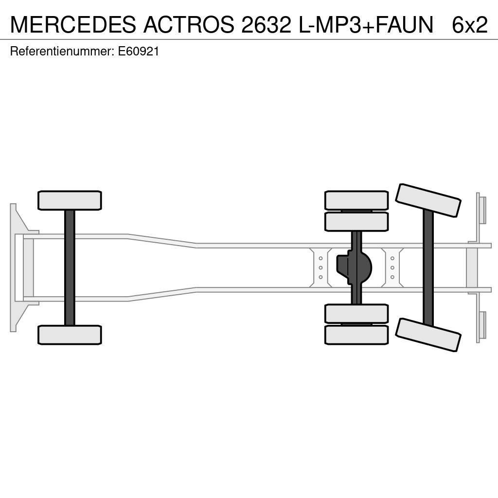 Mercedes-Benz ACTROS 2632 L-MP3+FAUN Camion poubelle