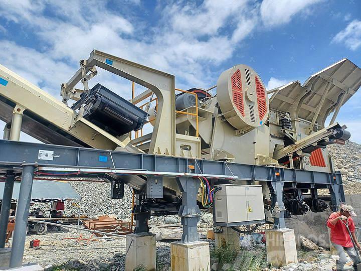 Liming NK75J mobile jaw crusher with cone crusher Concasseur mobile