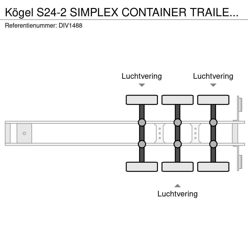 Kögel S24-2 SIMPLEX CONTAINER TRAILER (5 units) Semi remorque porte container
