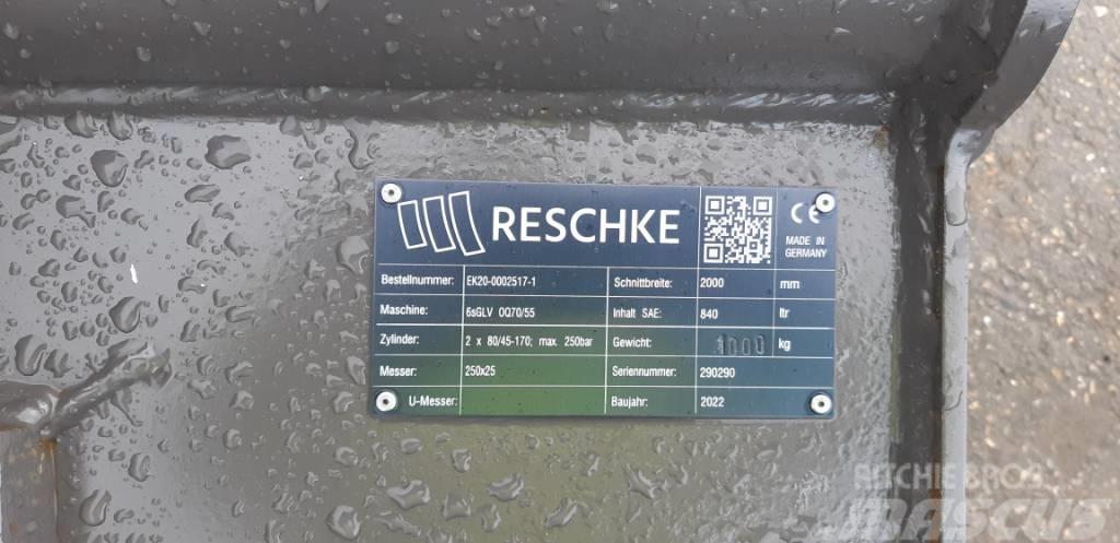 Reschke Grabenräumlöffel OQ70/55-2000mm A#5842 Pelle rétro arrière
