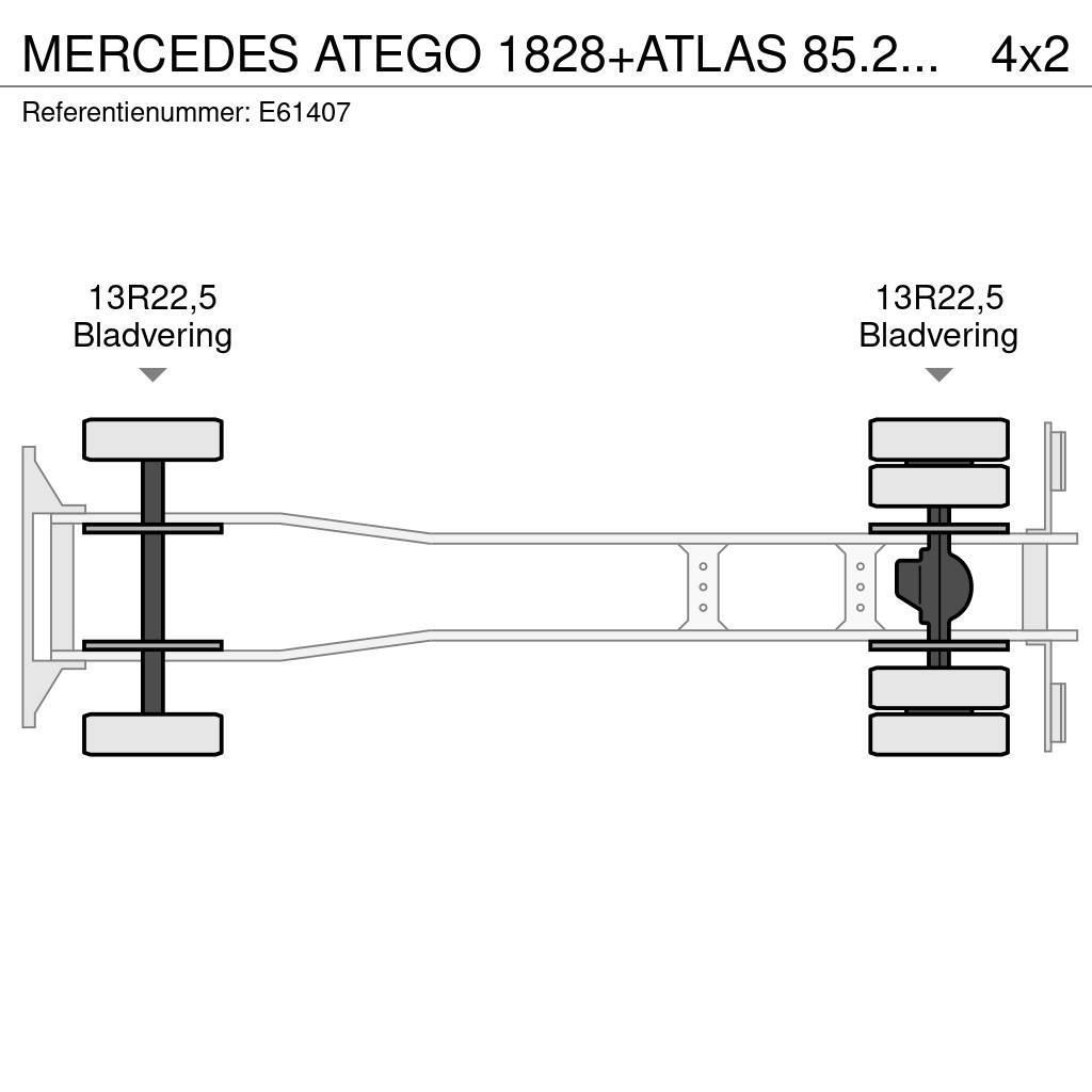 Mercedes-Benz ATEGO 1828+ATLAS 85.2+DALBY14T Camion porte container