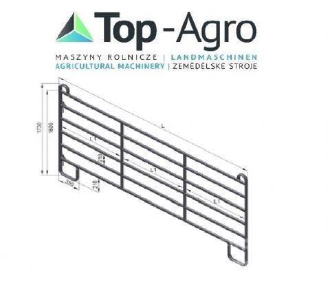 Top-Agro Partition wall door or panel HAP 240 NEW! Bac, râtelier