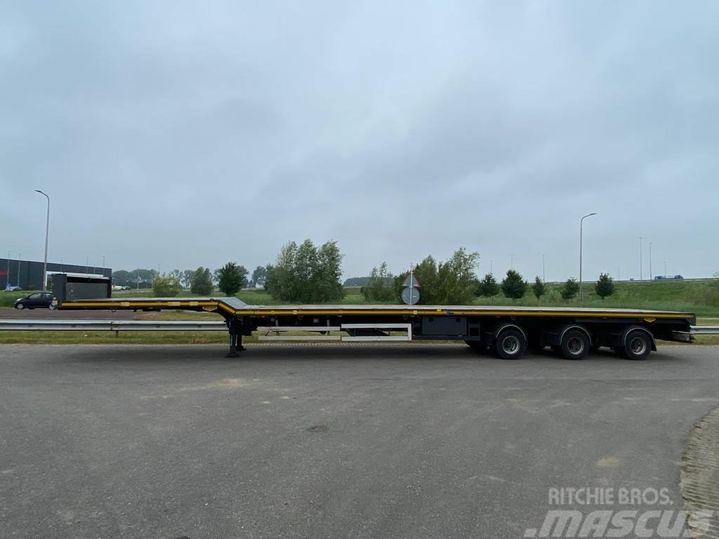 Broshuis 5 AOU-68/3-15 trailer 3 x extendable Windmill Tran Semi remorque plateau ridelle