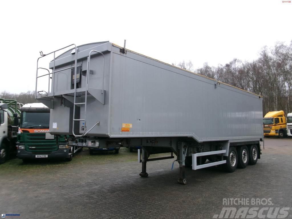 Wilcox Tipper trailer alu 52 m3 + tarpaulin Benne semi remorque
