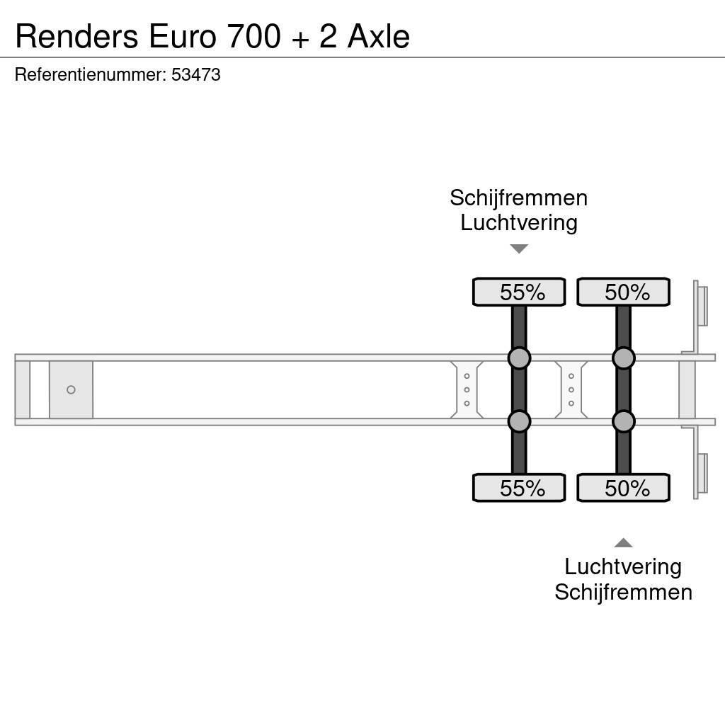 Renders Euro 700 + 2 Axle Semi remorque porte container