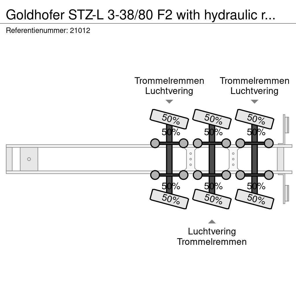Goldhofer STZ-L 3-38/80 F2 with hydraulic ramps Semi remorque surbaissée