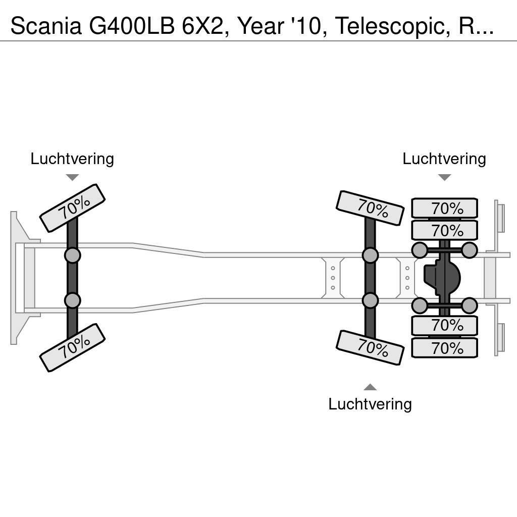 Scania G400LB 6X2, Year '10, Telescopic, Remote control! Camion multibenne