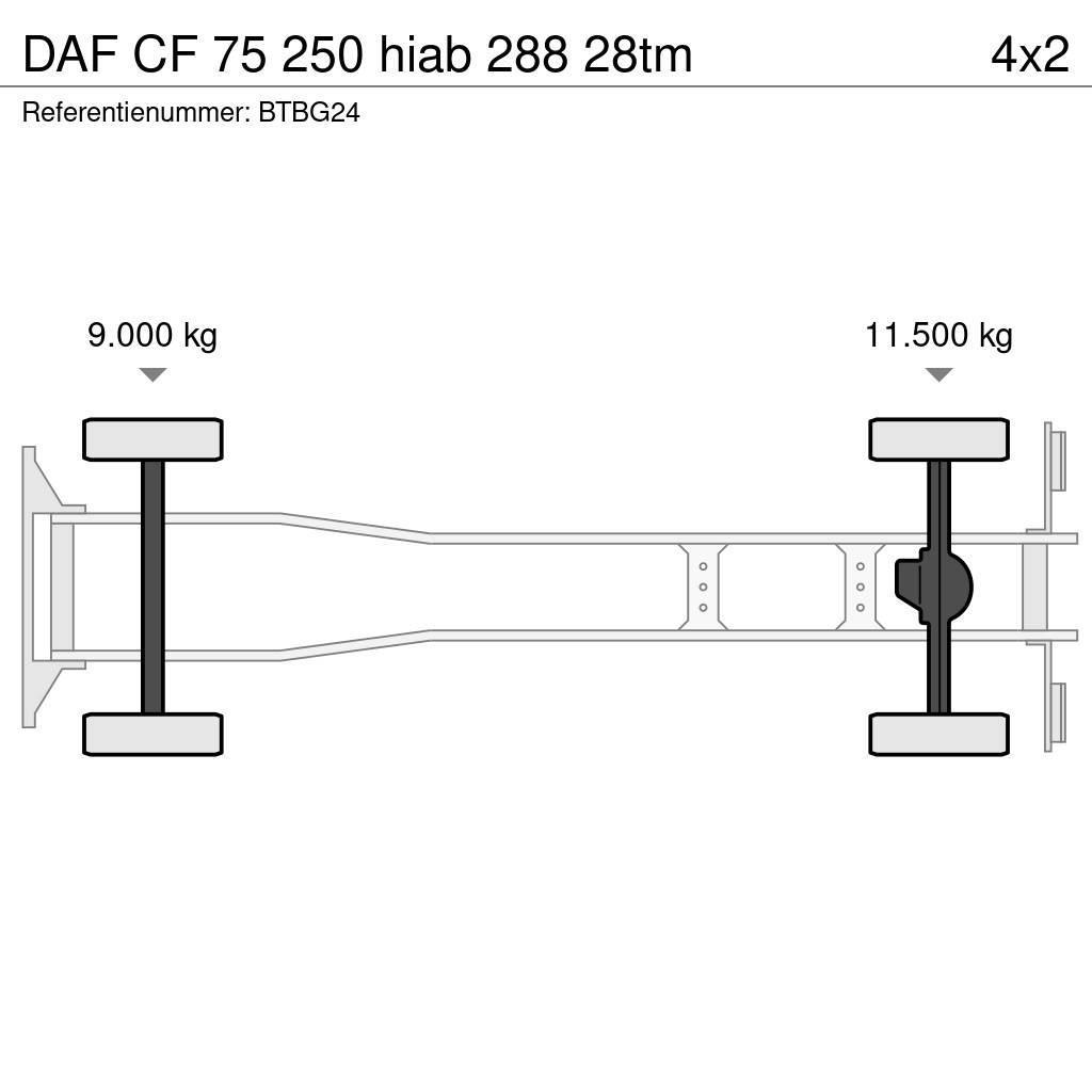 DAF CF 75 250 hiab 288 28tm Grues tout terrain