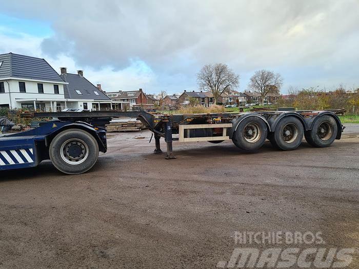 Nooteboom 3 AXLE CONTAINER CHASSIS ALL CONNECTIONS ROR DRUM Semi remorque porte container