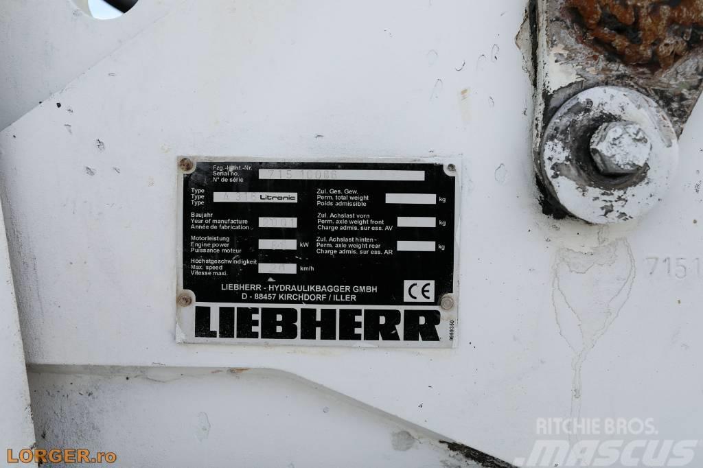 Liebherr A 316 Litronic Pelle sur pneus
