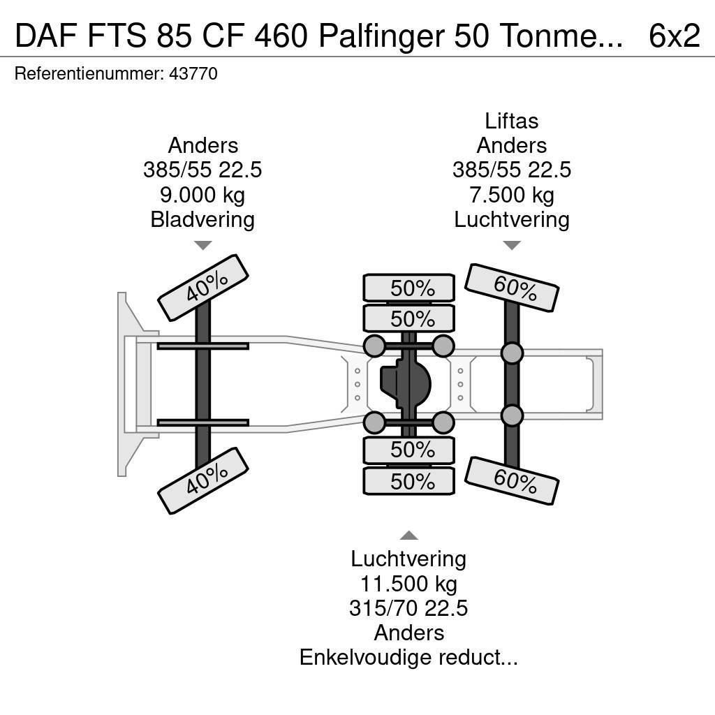 DAF FTS 85 CF 460 Palfinger 50 Tonmeter laadkraan Tracteur routier