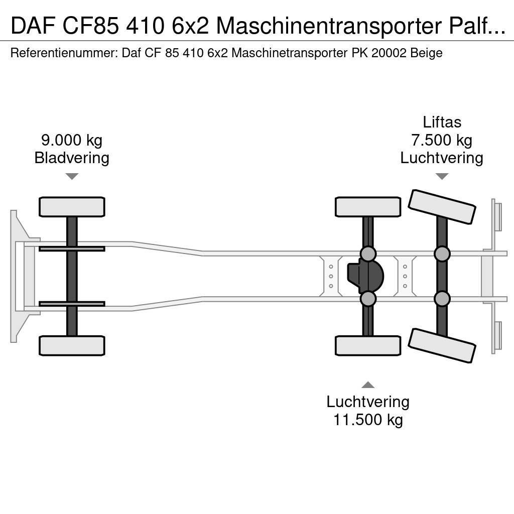 DAF CF85 410 6x2 Maschinentransporter Palfinger PK 200 Camion porte engin